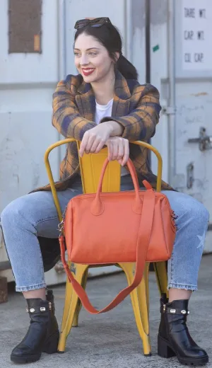 Beck Leather Hayes Bag - Marie Orange