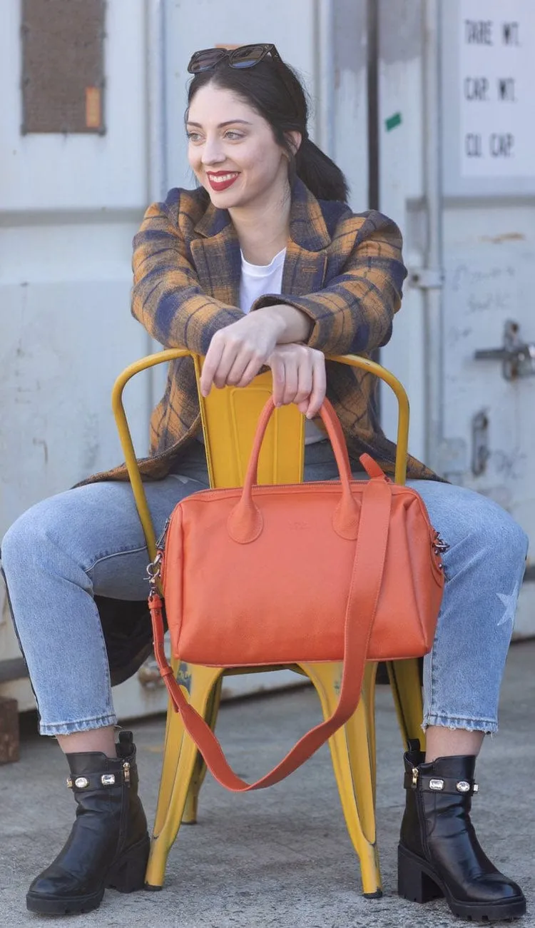 Beck Leather Hayes Bag - Marie Orange