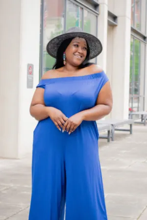 Bella Plus Size Jumpsuit- Royal Blue