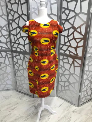 Bird Cold Shoulder Dress