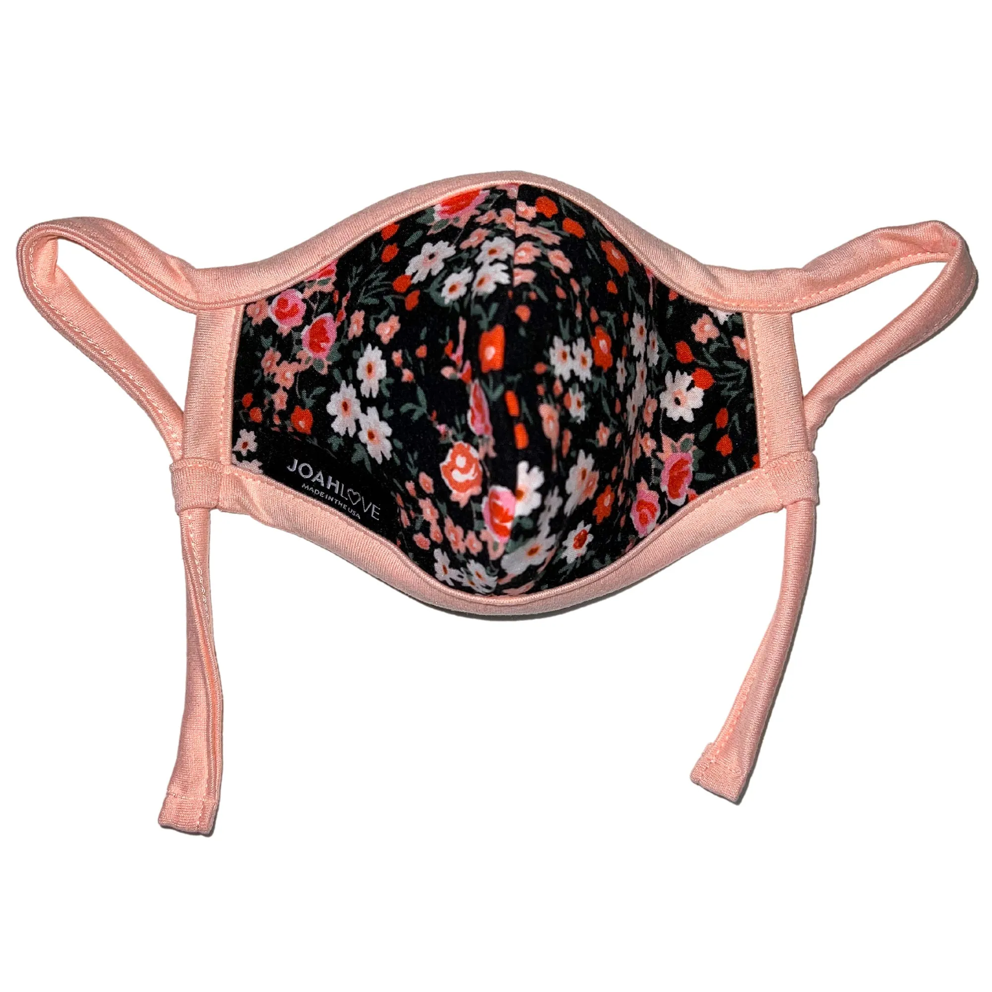 Black Floral w/ Pocket | Peach