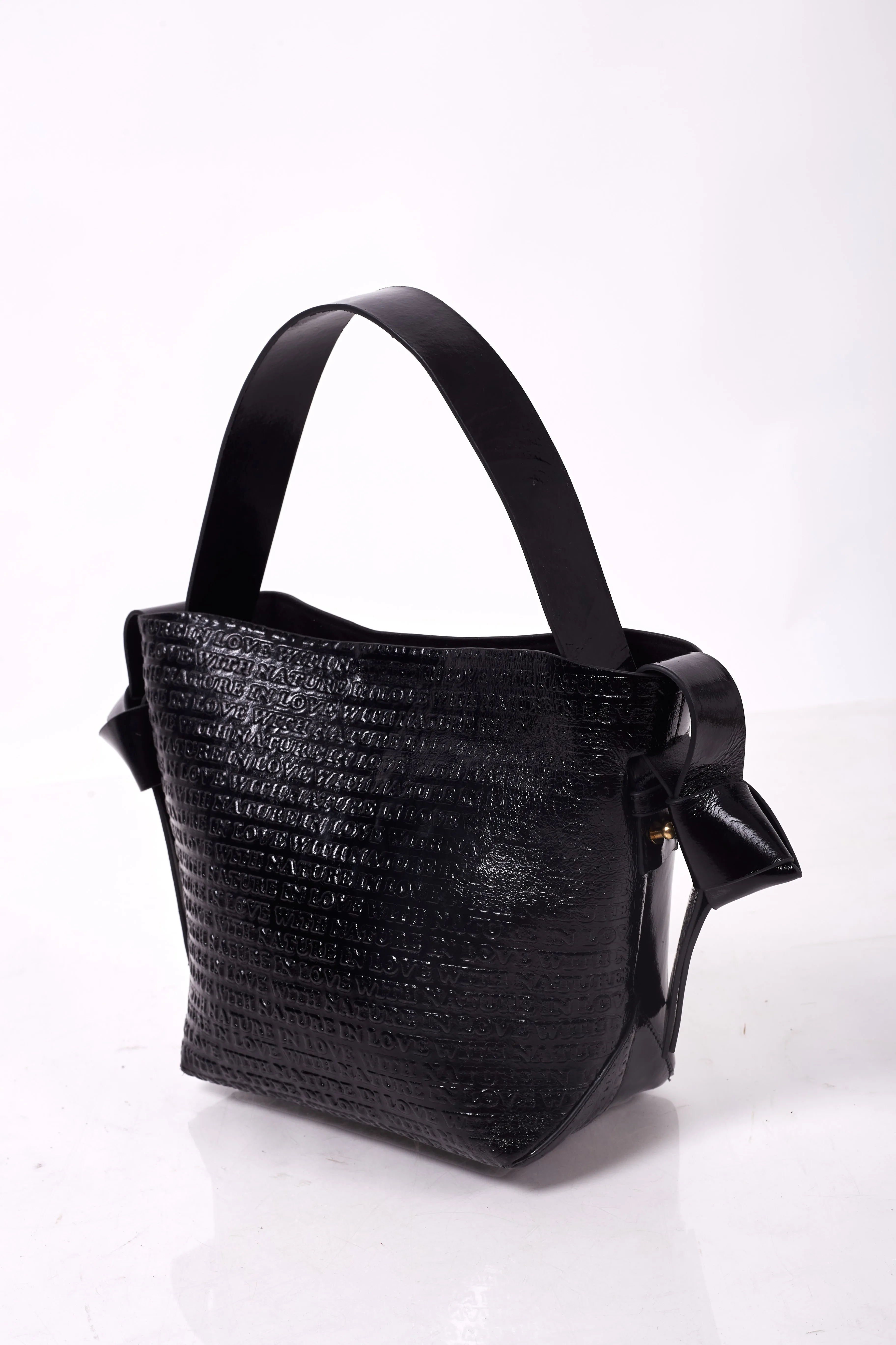 Black Knotty Crossbody Top Handle Bag