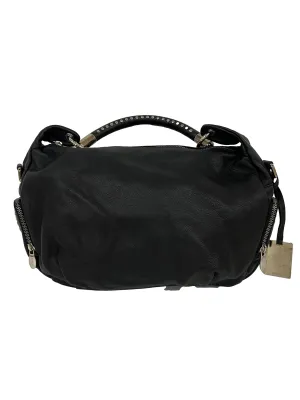 Black Leather Studded Shoulder Bag