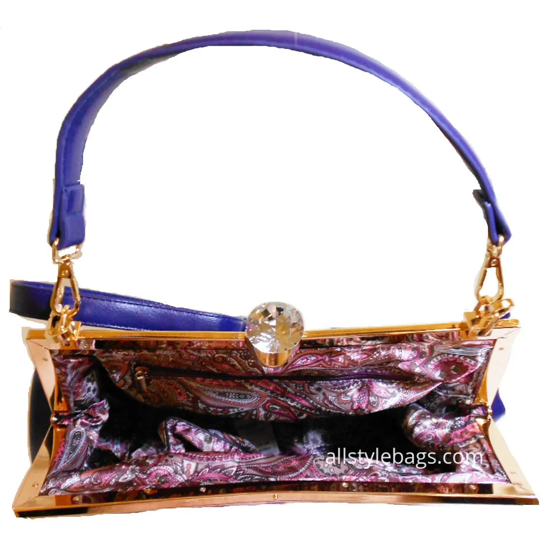 black Magazine image evening clutch satchel shoulder bag rhinestone cover photo
