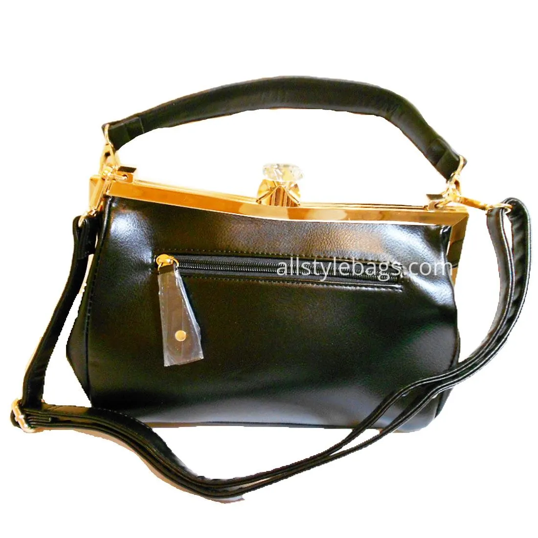 black Magazine image evening clutch satchel shoulder bag rhinestone cover photo