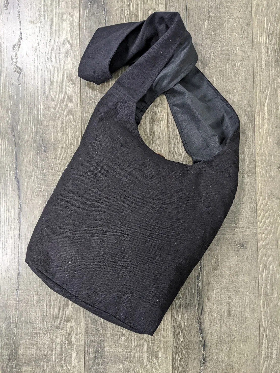Black Shoulder Bag With Mandala
