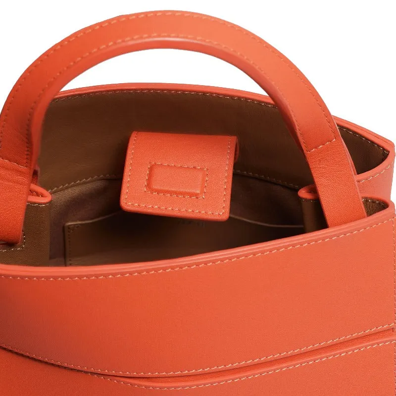 Block Small Foldable Handbag - Orange
