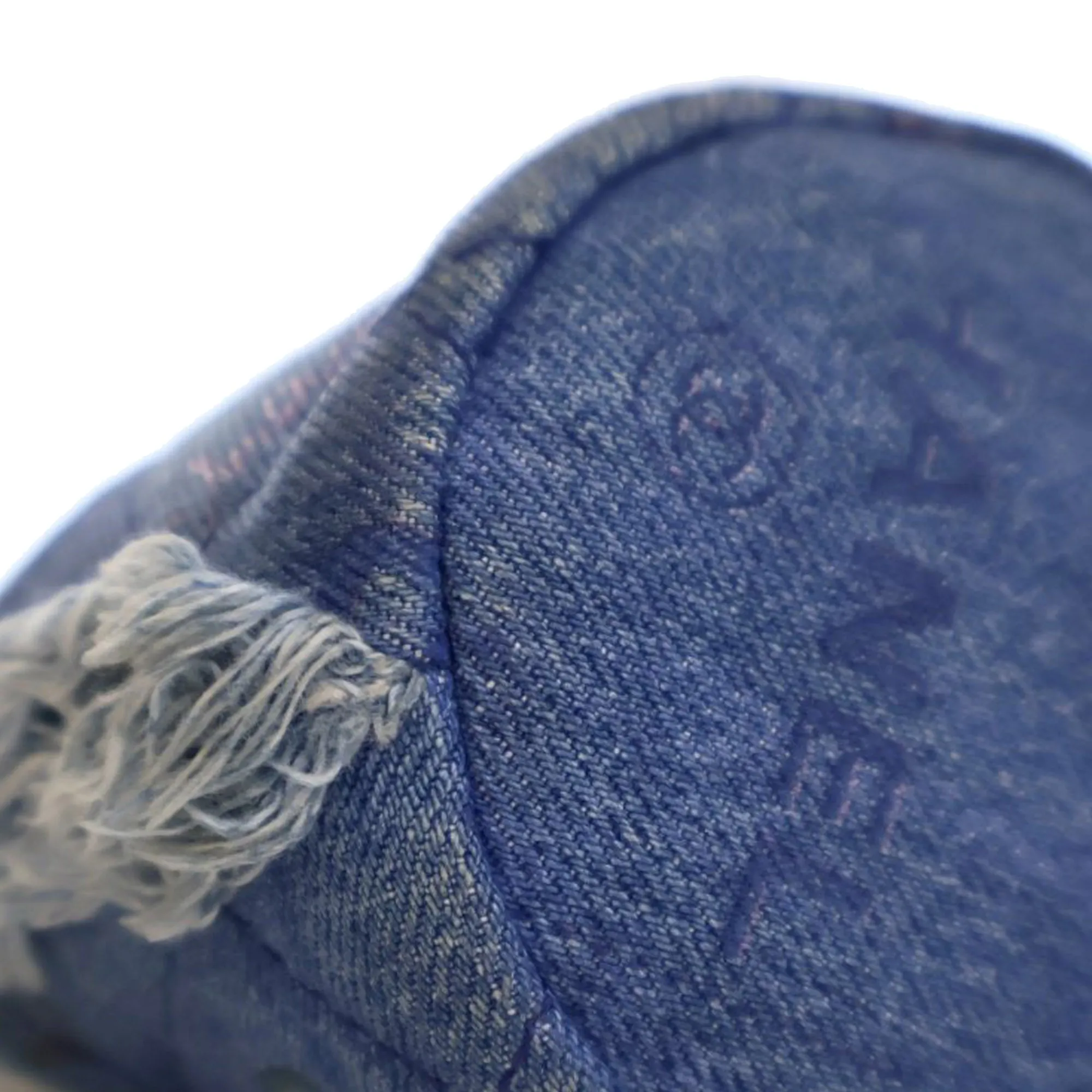 Blue Chanel Mini Denim Mood Bucket with Chain