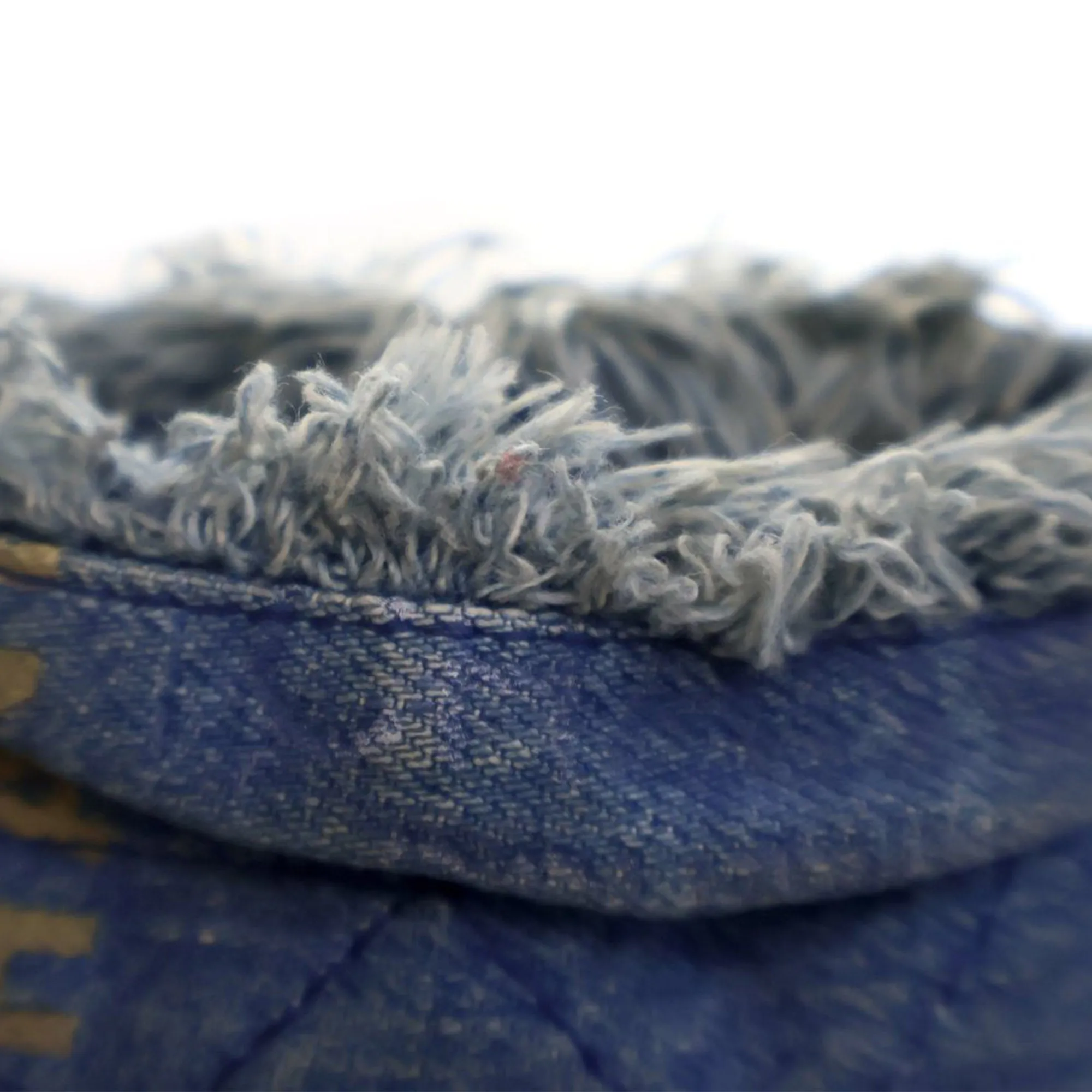 Blue Chanel Mini Denim Mood Bucket with Chain