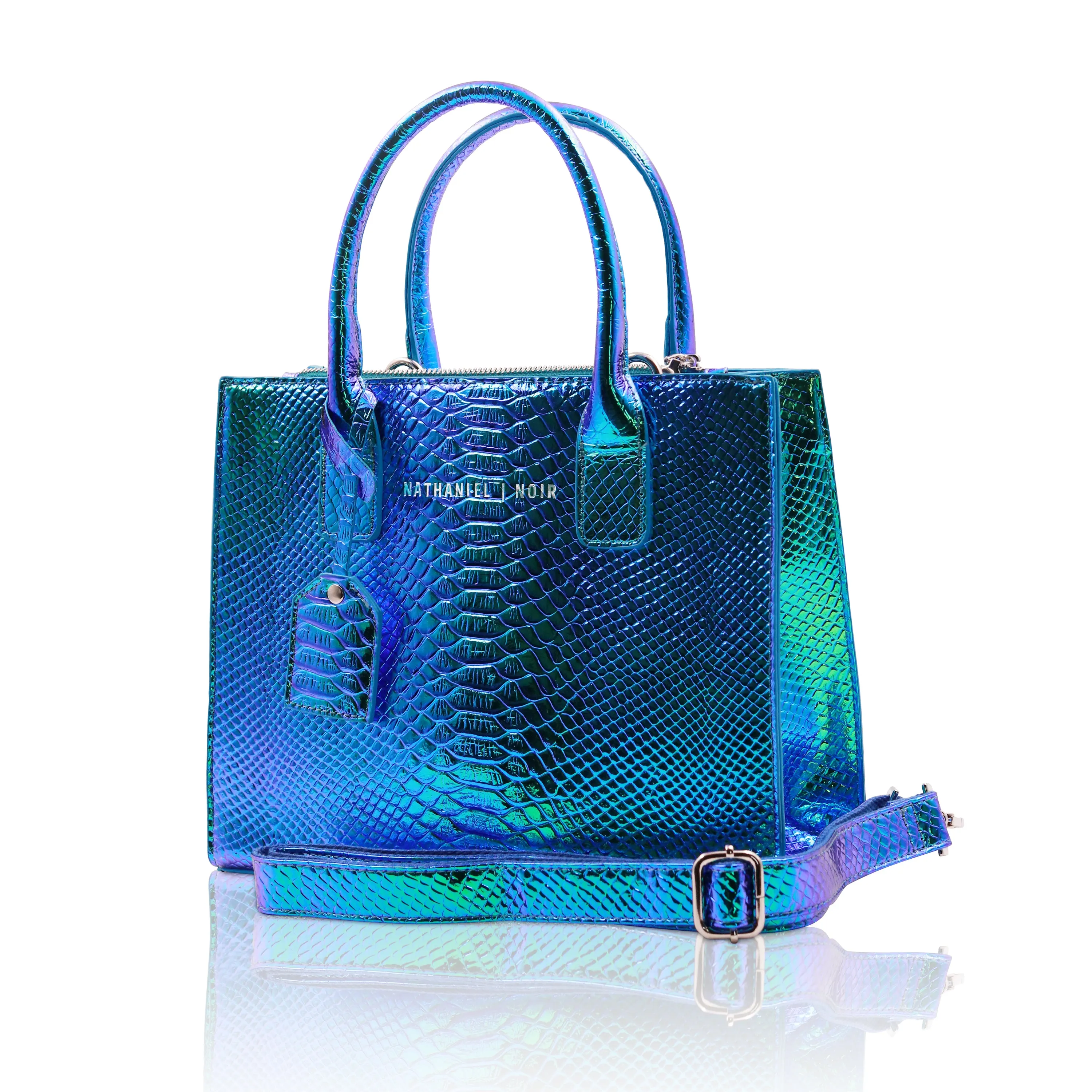 Blue chrome bag (medium) SAMPLE