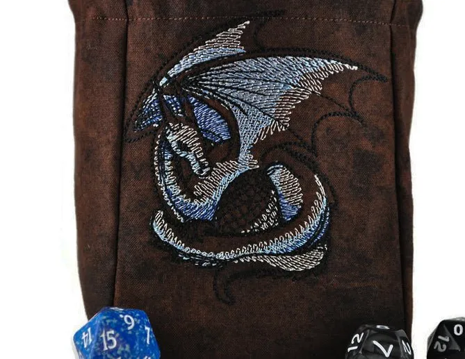 Blue dragon dice bag