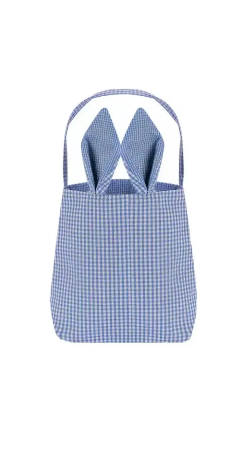 Blue  Easter Basket Bunny Gift Bags / Bucket plain x 1 pc
