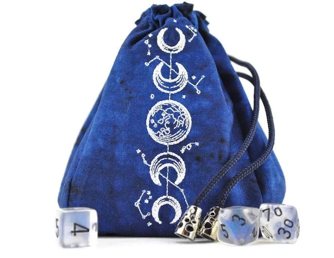 Blue Moon Phase dice bag