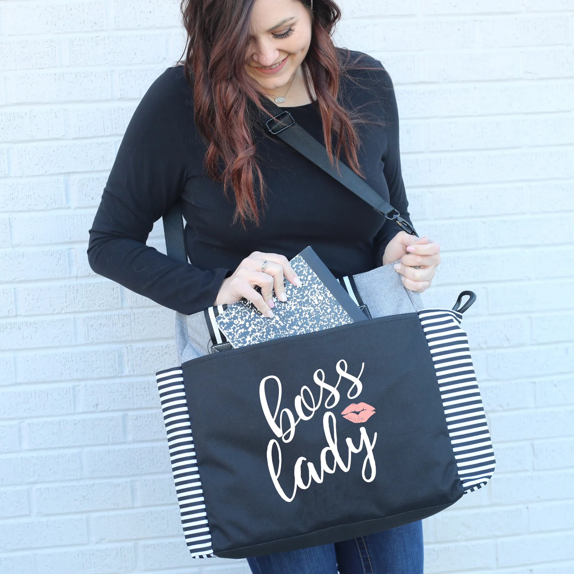 Boss Lady LouLou Gray Tote Bag for Bosses