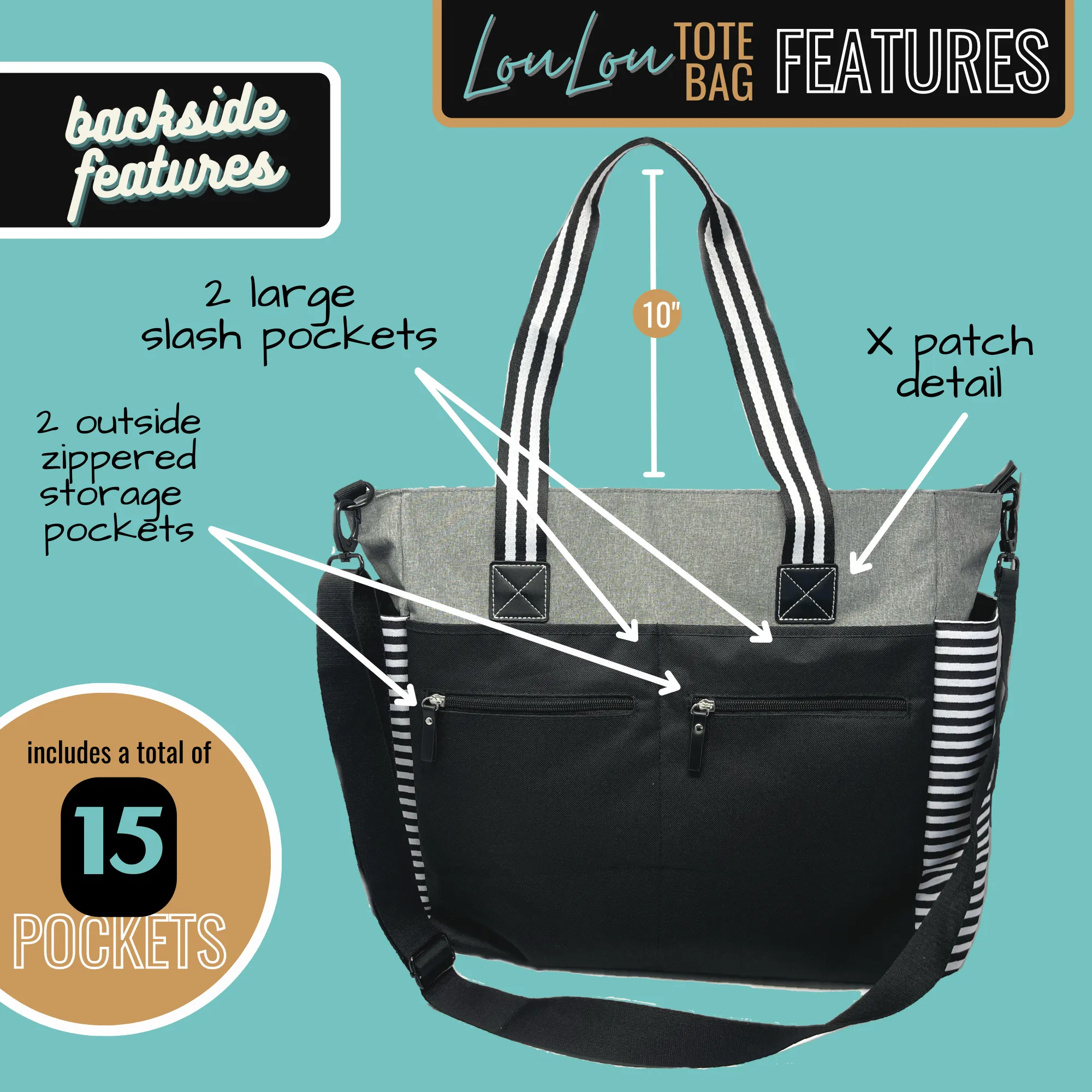 Boss Lady LouLou Gray Tote Bag for Bosses