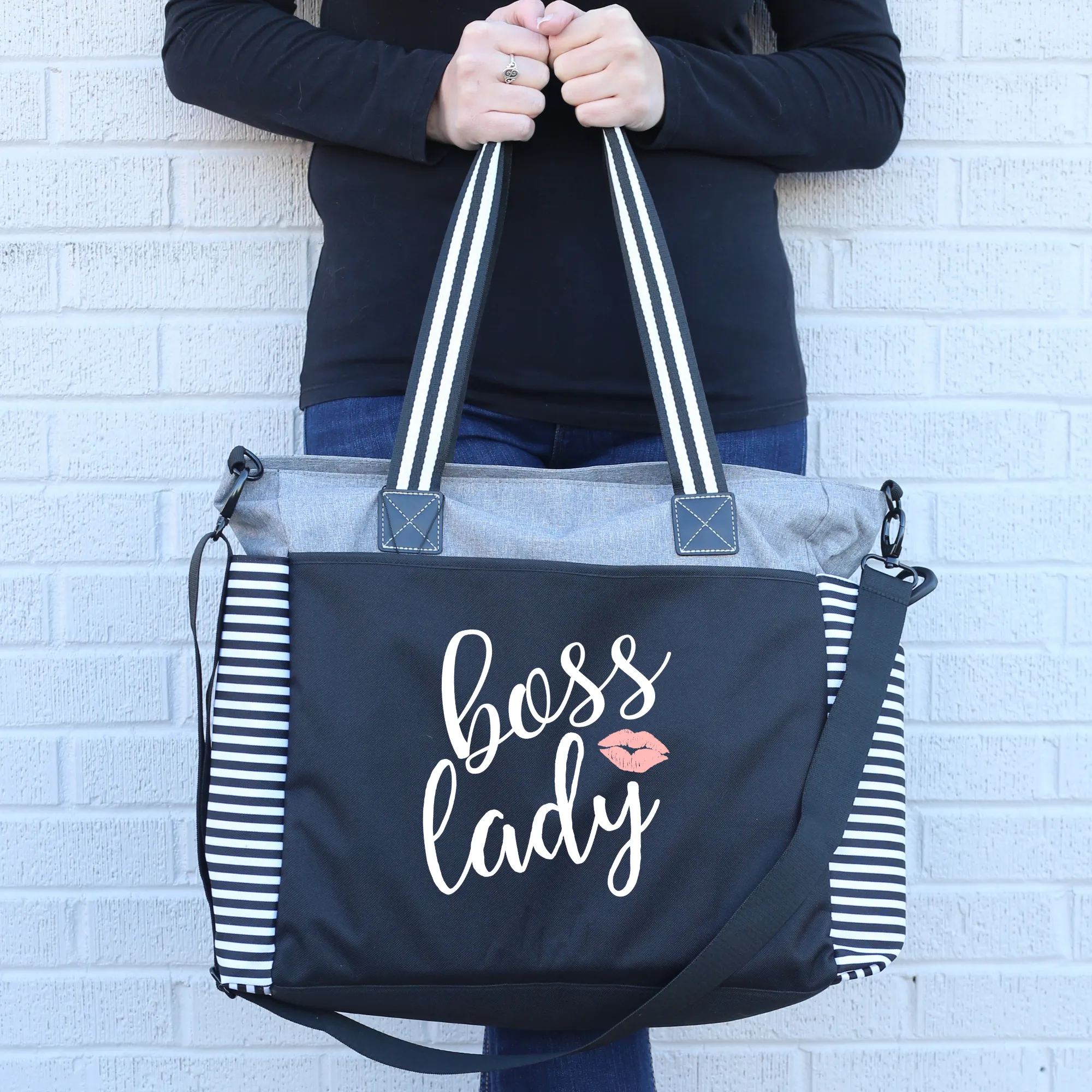Boss Lady LouLou Gray Tote Bag for Bosses