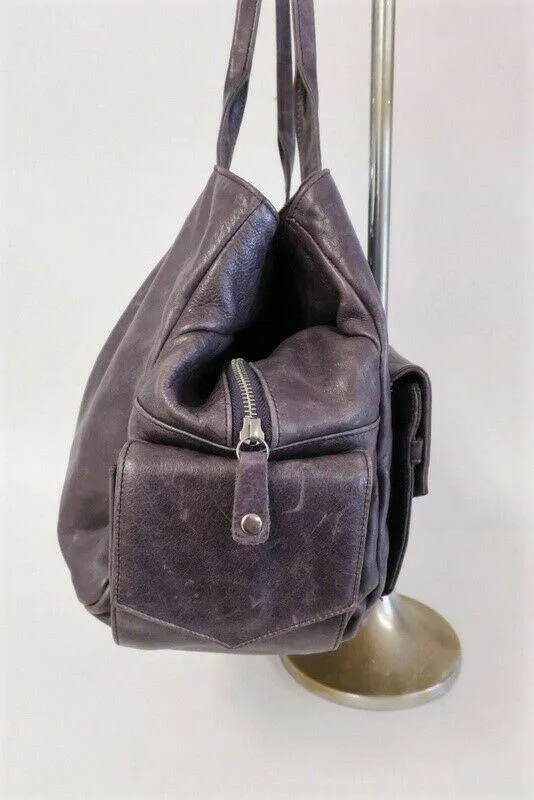 Botkier Holster Bag Purple Studded Leather Multi-Pocket Medium Shoulder Bag