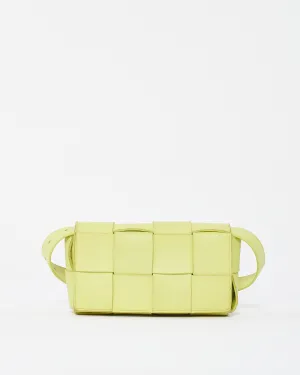 Bottega Neon Green Leather Mini Cassette Bag