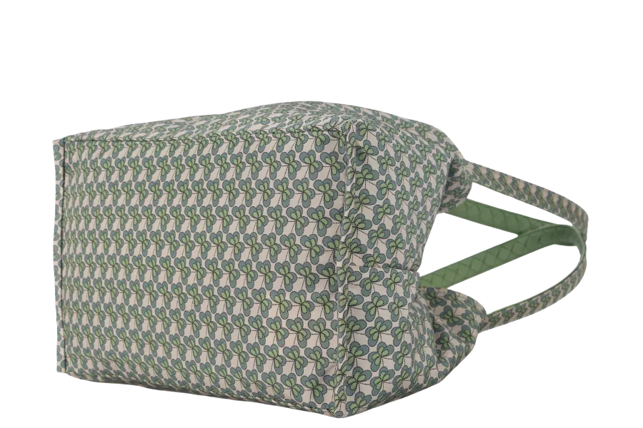 BOTTEGA VENETA REVERSIBLE TOTE (547380) ALOEMINT GREEN LEATHER WITH BUTTERFLY PATTERN WITH DUST COVER