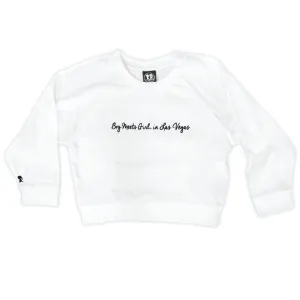 Boy Meets Girl® in Las Vegas White Crop Sweatshirt