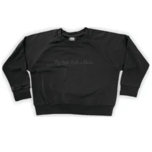 Boy Meets Girl® in Paris Black Crop Sweatshirt