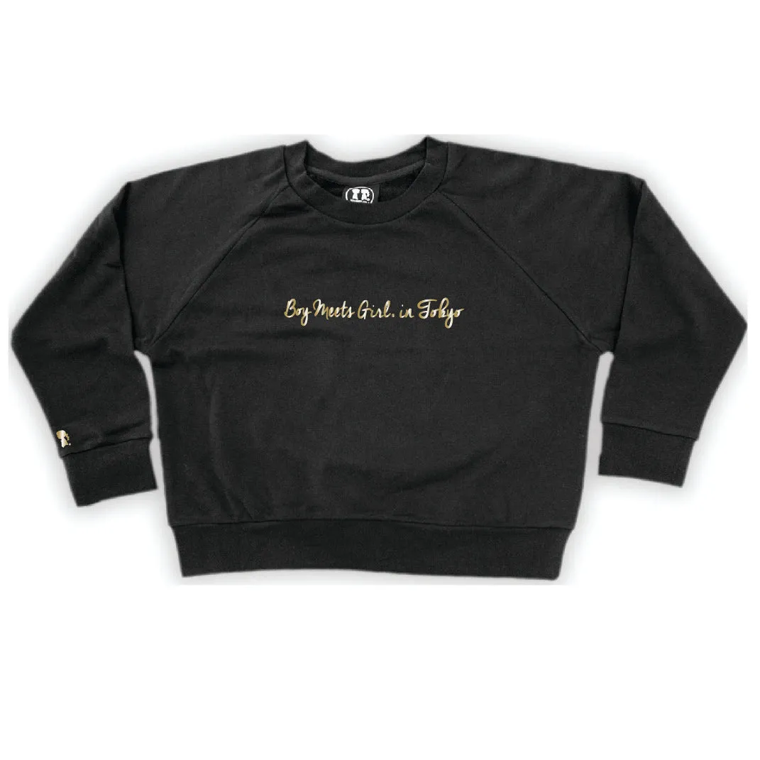 Boy Meets Girl® in Tokyo Black Crop Sweatshirt
