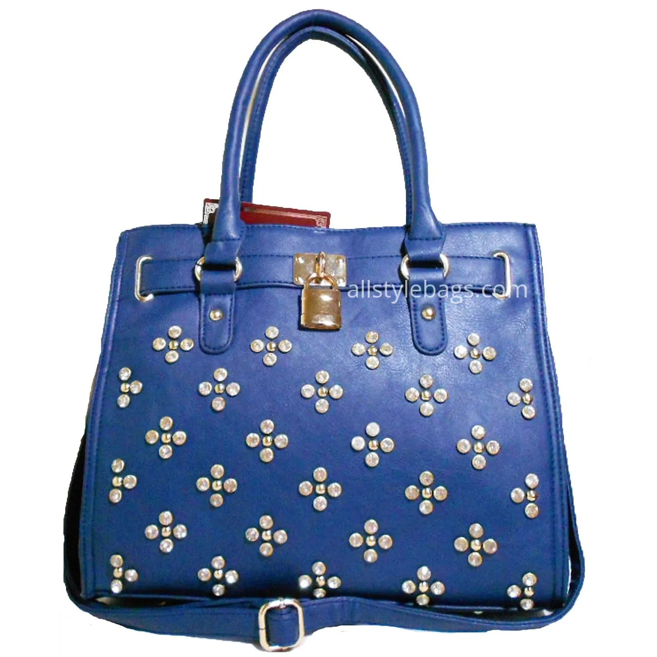 brown taupe LOEM lock Rhinestone Studs Shoulder bag handbag Designer Inspired