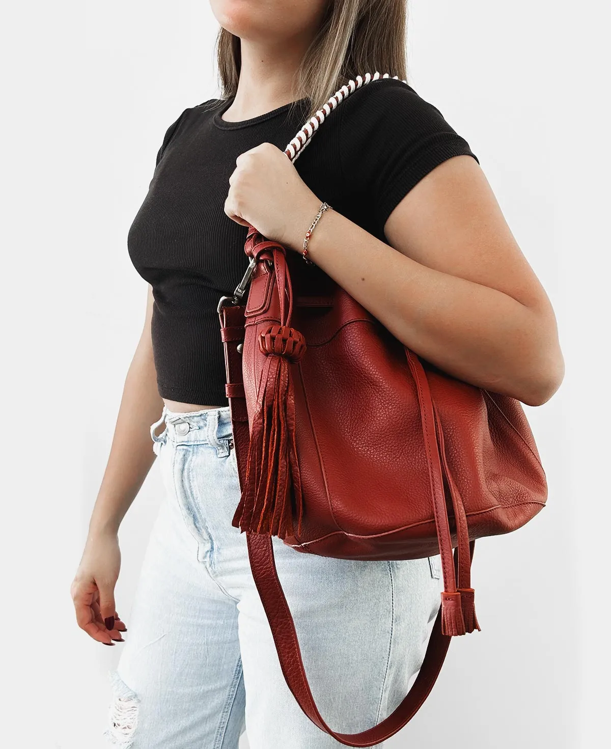 Bucket Bag Joce Burgundy / Maroon Leather Bag