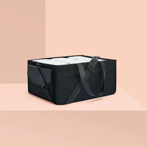 Bunnie Caddie Deluxe Nappy Organiser - Black