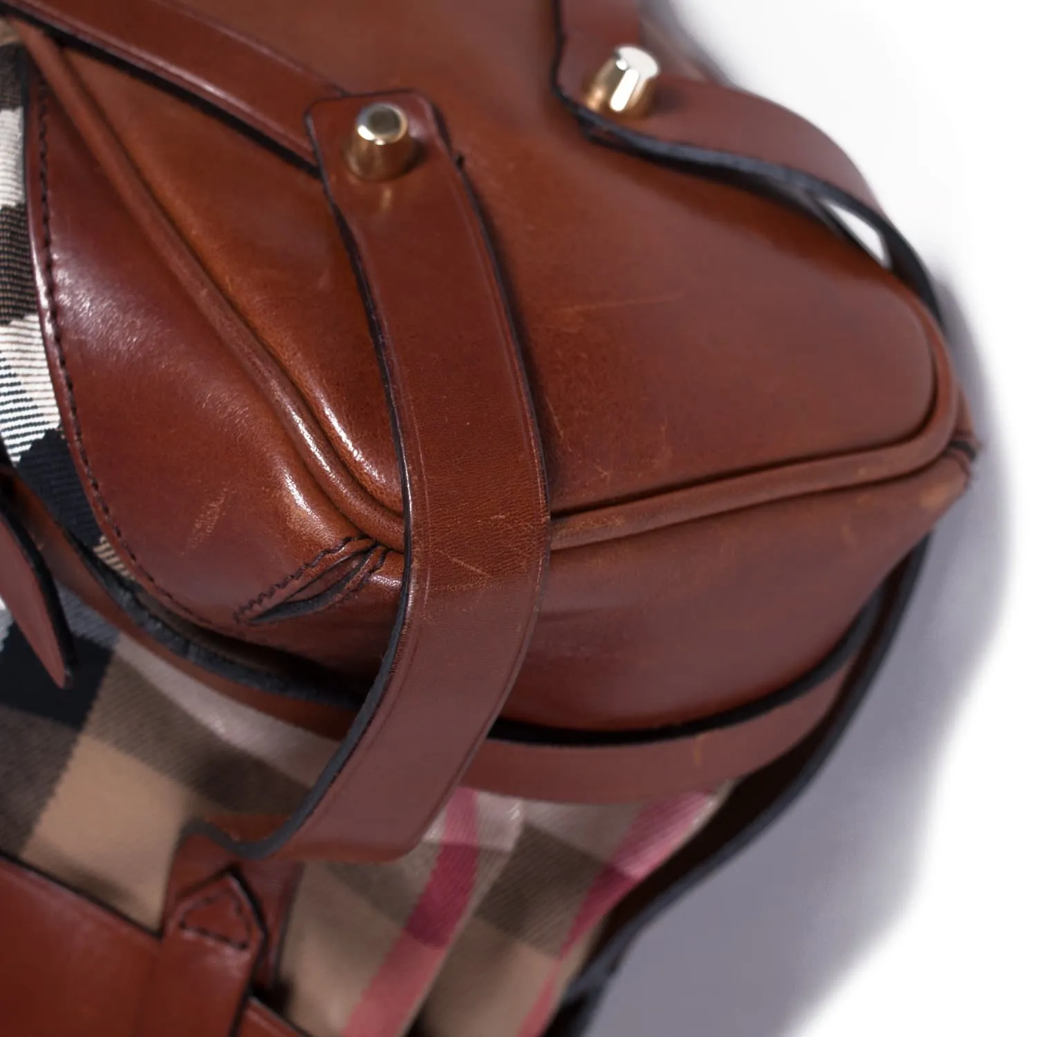Burberry Bridle House Check Gosford Hobo