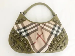 Burberry Check Studded Shoulder Bag