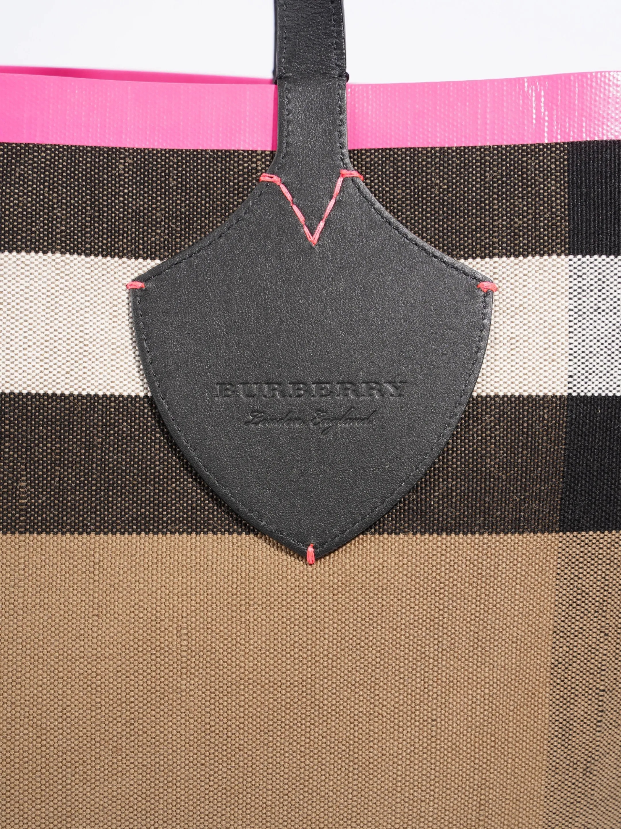 Burberry The Giant Reversible Tote House Check / Pink Canvas
