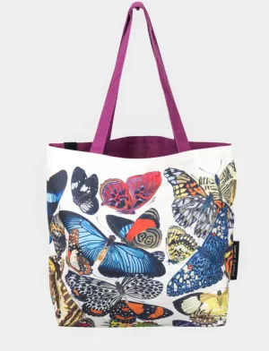 Butterflies Canvas Shoulder Tote