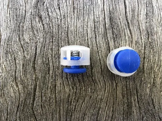 Button Toggle - Clear & Royal Blue*