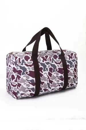 Camo Print Duffel Bag