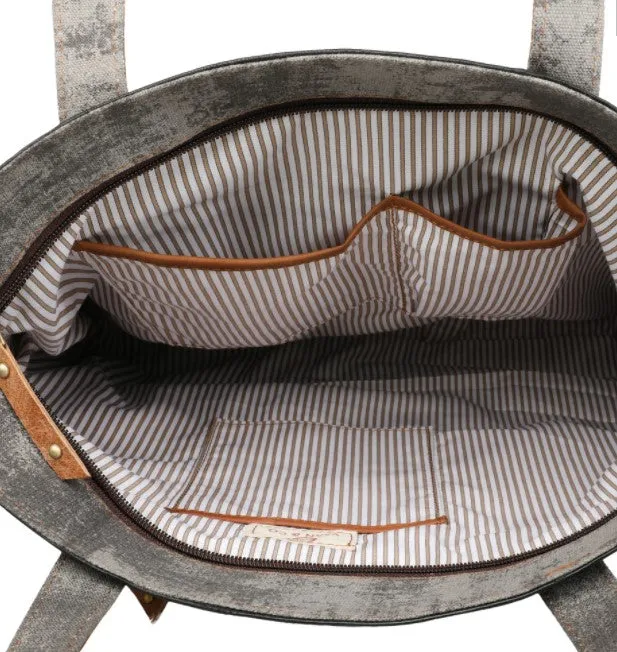 Carbon Leather Tote
