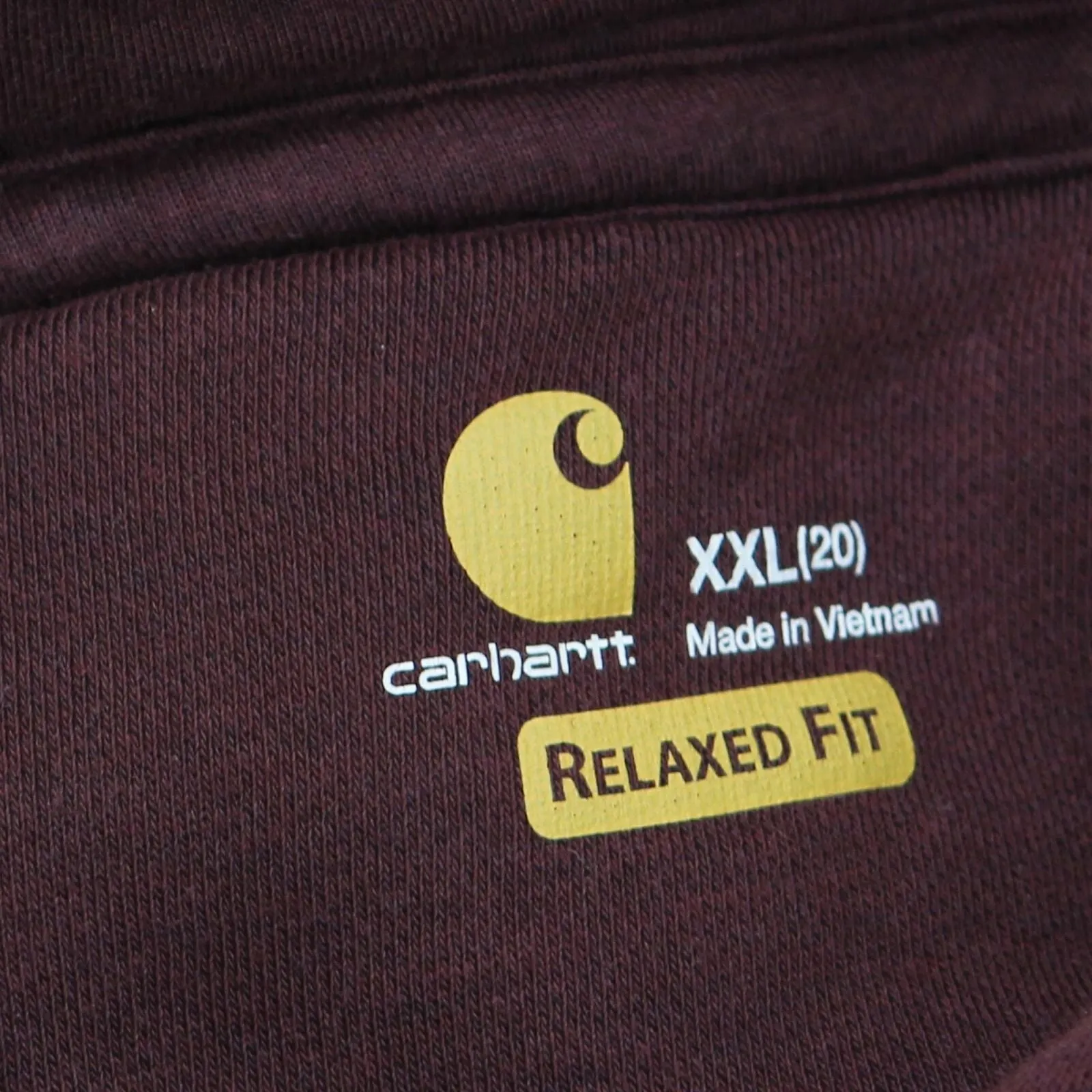 Carhartt Mens Relaxed Fit Fleece Pullover Hoodie Sweatshirt Maroon Red XXL