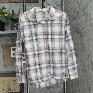 Carhartt Womens Button Up Long Sleeve Shirt Purple Multi Plaid L (12/14)