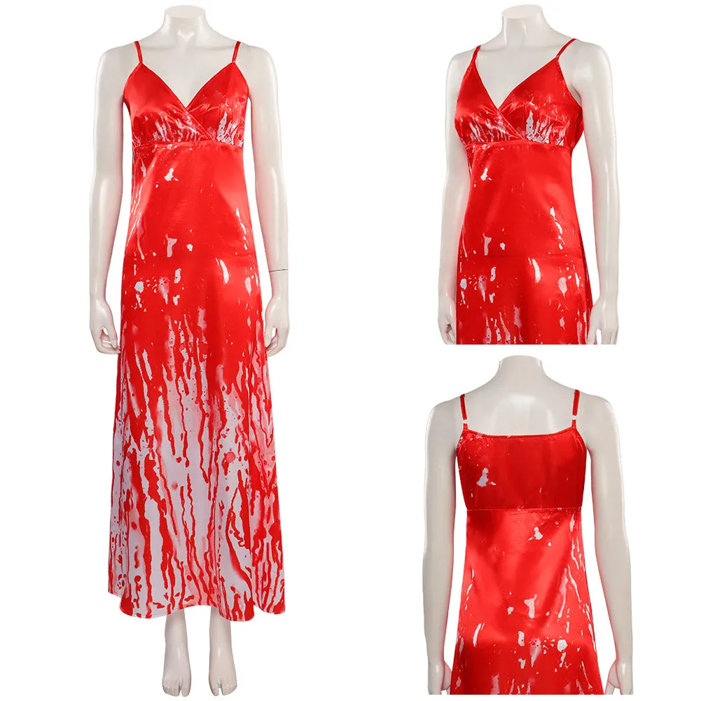 Carrie Red Red Dress Cosplay Costume Halloween Carnival Suit