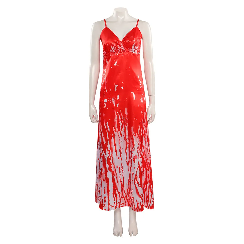Carrie Red Red Dress Cosplay Costume Halloween Carnival Suit