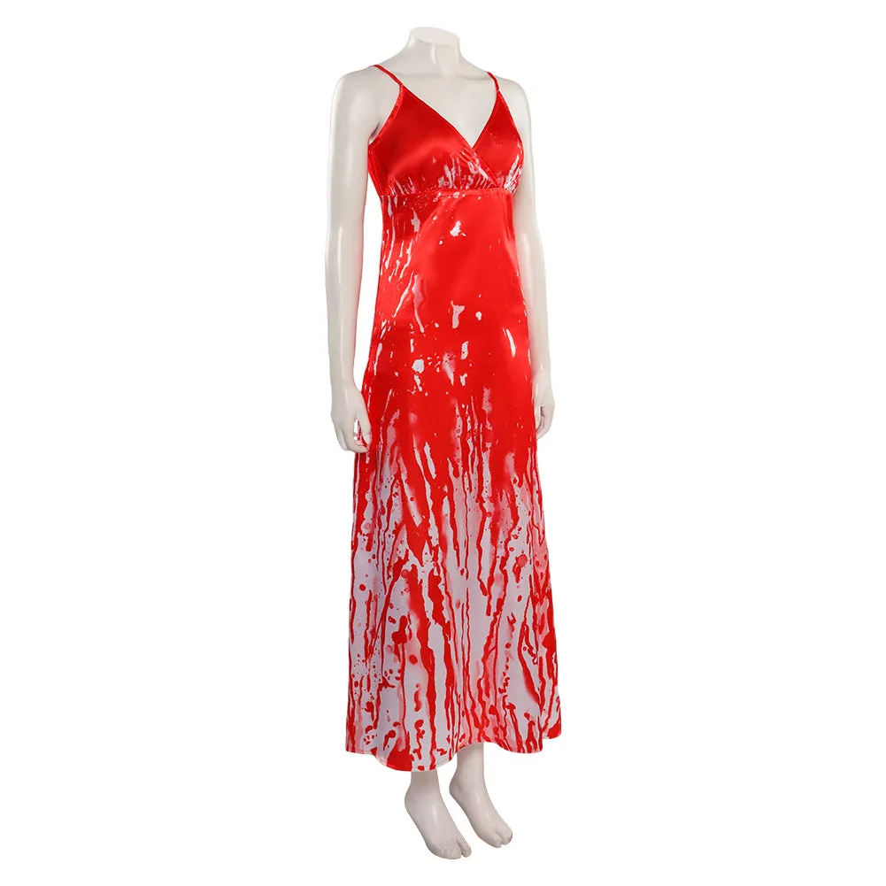 Carrie Red Red Dress Cosplay Costume Halloween Carnival Suit