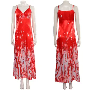 Carrie Red Red Dress Cosplay Costume Halloween Carnival Suit