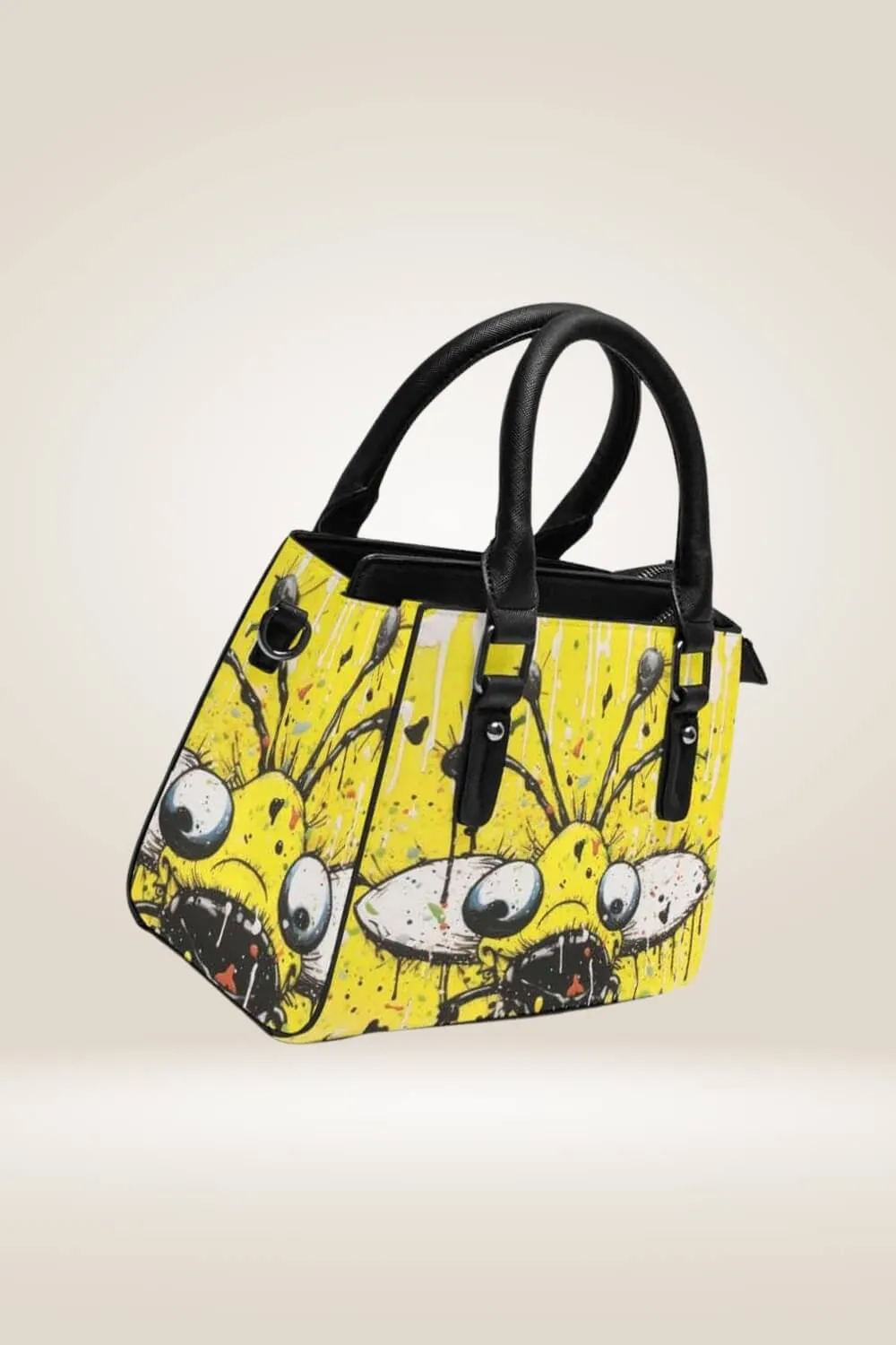 Cartoon Bug Yellow Satchel Bag