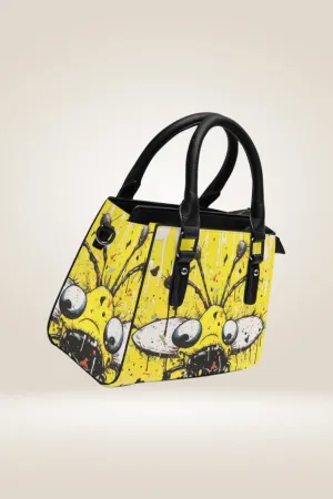 Cartoon Bug Yellow Satchel Bag