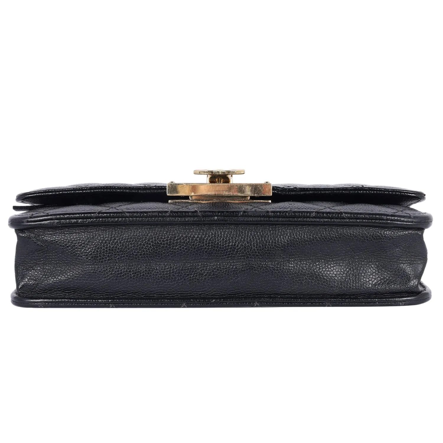 Caviar Quilted Golden Class Wallet On Chain WOC