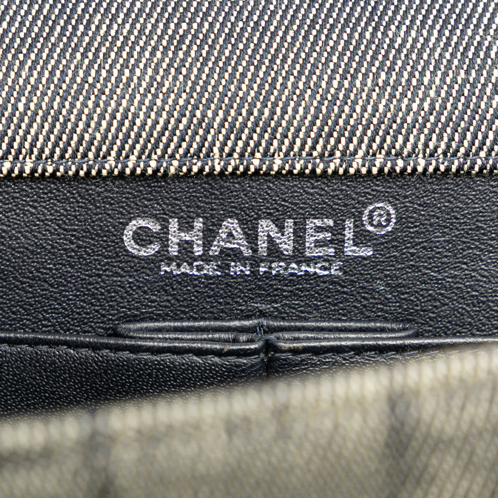 CC Choco Bar Denim Chain Flap