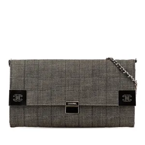 CC Choco Bar Denim Chain Flap