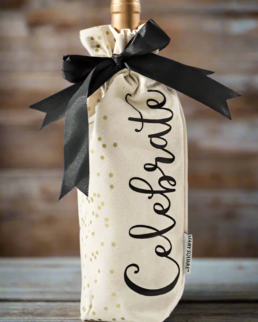 Celebrate Canvas Wine Bag