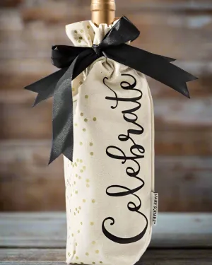 Celebrate Canvas Wine Bag
