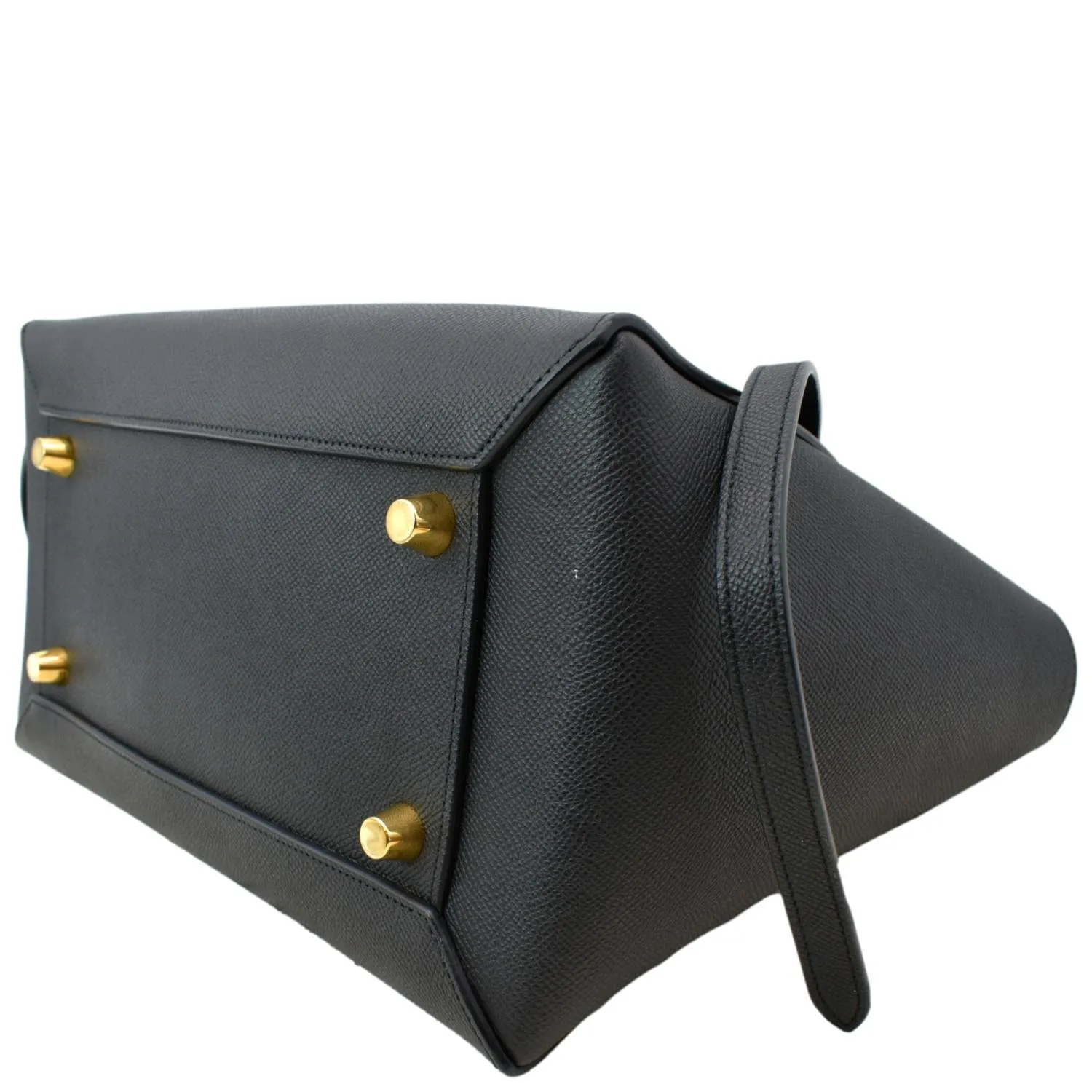 CELINE Mini Belt Grained Calfskin Leather Shoulder Bag Black  - Hot Deals